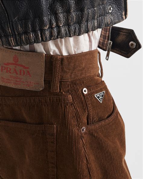 prada pantaloni corduroy camel|Caramel Baggy Corduroy Pants .